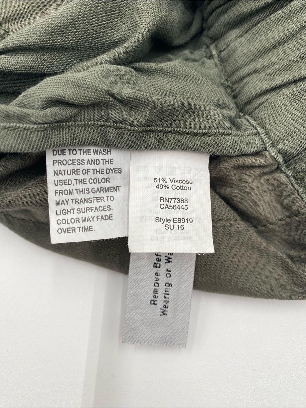 Madewell Dark Olive Elastic-Waist Shorts - Picture 4 of 4